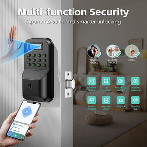 ล็อคประตูอัจฉริยะอิเล็กทรอนิกส์สำหรับประตูไม้ ระบบจดจำเส้นเลือดฝ่ามือ สำหรับแอป Tuya ป้องกันการแอบดูรหัสผ่าน กุญแจทางกายภาพ กันน้ำ - Product Image 2