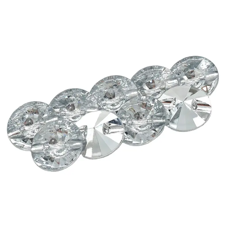 Bottoni di strass di fabbrica abbigliamento scarpe abbigliamento personalizzato tecniche di vetro stile divano cristallo argento acrilico gemma bottoni trapano