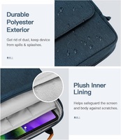 Housse de protection pour ordinateur portable 9-13 pouces avec logo personnalisé, étanche, fermeture éclair, sacoche de transport pour tablette, sac à bandoulière avec sangle pour iPad