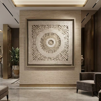 Art mural en relief en papier Xuan 3D fait à la main, peinture sculpturale minimaliste pour la décoration intérieure de maisons et d'hôtels de luxe