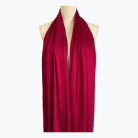 Écharpe longue en coton mercerisé tricoté de couleur unie pour femme, best-seller transfrontalier, avec ourlet en jersey de viscose, 170 cm, toutes tailles