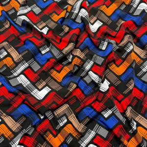 Crêpe Maza 4 Way Stretch Quick Dry Vintage 100D Super Soft Print 95% Polyester 5% Spandex <span class=keywords><strong>Mango</strong></span> Fabric - Product Image 4