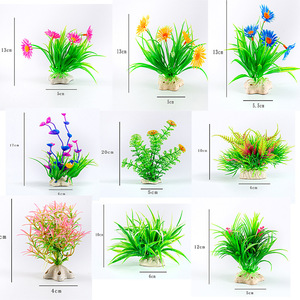 Plantes aquatiques artificielles pour décorations d'aquarium, 13cm 20cm, ornements de simulation en plastique, aménagement paysager écologique pour aquarium - Product Image 1
