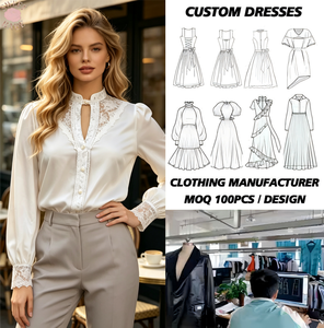 Elegant Women's <b>White</b> Satin Lace Collar Long Sleeve Blouse - Vintage French Style, Perfect for Work, Casual Outings - Product Image 1