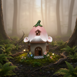 Décoration de Noël Festive en Résine : Cabane Champignon pour Micro-Paysage - Product Image 4