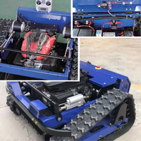 Cortadora de Césped con Motor de Inclinación de 45 Grados, Cortadora de Césped con Control Remoto, Cortadora de Césped para Campos de Golf de 24 V y 9 HP