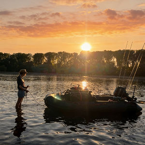 Bateau pneumatique à moteur rapide en PVC, bateau de pêche gonflable portable, yacht, catamaran, coque en aluminium, plancher pneumatique, bateau gonflable en Hypalon pour la pêche - Product Image 4