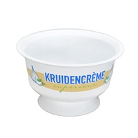 Boîte à crème glacée jetable en plastique pp, emballage écologique durable, 80ml, logo rond personnalisé imprimé