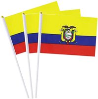 Petit drapeau en polyester à tenir à la main avec mât en bois/plastique, impression sérigraphique, mini-drapeau pour décoration de fête