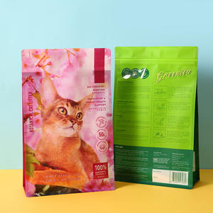 Sac en plastique PE gaufré recyclable à fermeture éclair facile à ouvrir, à huit soudures latérales, pour l'emballage de nourriture pour chats et de tofu, idéal pour les présentoirs de supermarché - Product Image 4