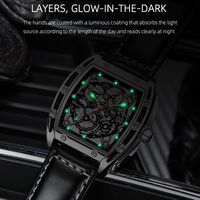 CHENXI 8265 Unique or Rose montre pour hommes en cuir étanche Sport montres à Quartz tendances de la mode hommes carré montres de luxe