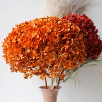 Bunga Hydrangea Awet Berkualitas Tinggi, Kepala Besar, Hijau Kuning, untuk Dekorasi Rumah dan Pernikahan