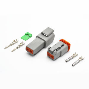 Conector de cable eléctrico hembra para coche, enchufe de plástico impermeable con sello mejorado, serie Deutsch <span class=keywords><strong>DT</strong></span>, <span class=keywords><strong>2</strong></span> pines/way - Product Image 5