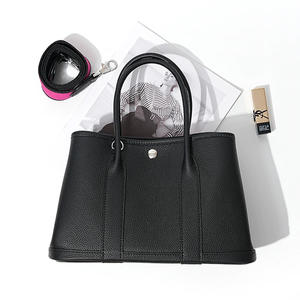 Custom High-End women's genuine leather <b>handbag</b> with high-quality top layer cowhide and large capacity garden tote bag - Product Image 4