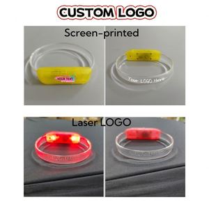 Pulsera LED con Logotipo Láser, Activación por Voz, Control de Sonido, Brillante y Colorida, para Conciertos, Deportes, Eventos Nocturnos y Fiestas - Product Image 5