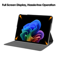 Étui de protection personnalisé en cuir texturé pour Microsoft Surface Go 1 2 3 4 10,5 pouces avec support anti-chute et emplacement pour stylet
