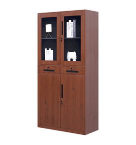 Armario de Oficina Metálico de Alta Calidad con 4 Puertas y Acabado en Madera - Product Image 6