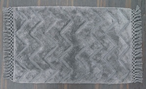 Juego de alfombras de baño de calidad superior superventas, alfombras de baño hechas a máquina con diseño de mechones de algodón suave - Product Image 2