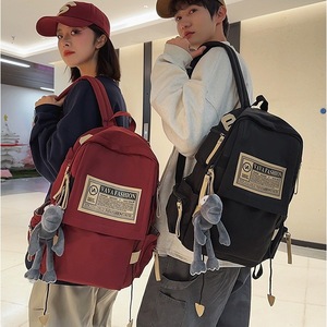 DiCero Laptop Backpack 14 Inches <b>Large</b> Capacity School Bag For Students Casual Korean Style Unisex Backpack With <b>Plush</b> Charm - Product Image 1