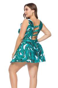 Traje de baño de talla grande de una sola pieza para <span class=keywords><strong>mujer</strong></span> de 15 colores, traje de baño para <span class=keywords><strong>mujer</strong></span> gorda - Product Image 2