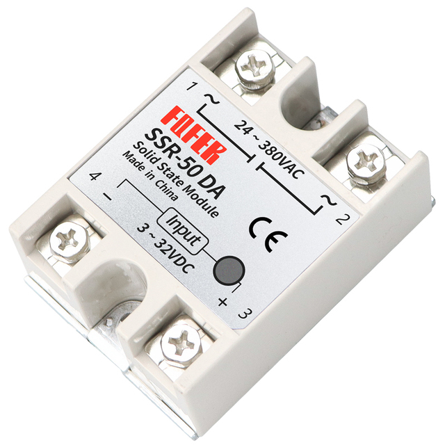 Ssr-50da 3-32vdc 50a/250v Output 24-380vac Solid State Relay New Original Industrial Automation Programmable Control Plc Systems