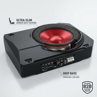 Haut-parleur de voiture 230W, caisson de basses actif de 10 pouces, mince, sous le siège, basses profondes, aimant puissant, 4 ohms, amplificateur actif 12V