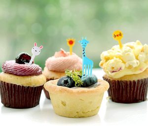 Palillos y tenedores de frutas de plástico para niños, diferentes modelos ecológicos, tenedores de comida - Product Image 4