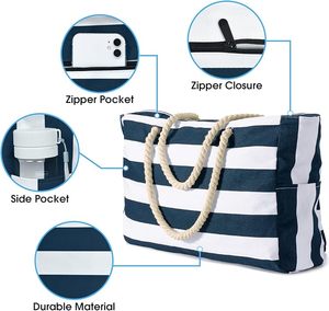 Bolsa de Playa de Lona de Primera Calidad, Ligera y Reutilizable, para Mujer, para Viajes de Verano y Uso al Aire Libre, Disponible para la Venta - Product Image 6