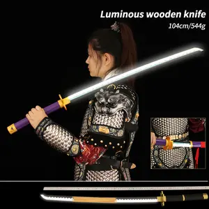Luminescent 1 Piece Zoro Sword Wooden 104cm Katana Cosplay Realistic Collection Anime Japanese 1 Piece
