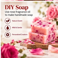 Huile parfumée bio 100% pure de rose pour bougies, diffuseurs d'aromathérapie, spa et soins de la peau et des cheveux