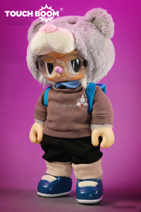 CHAOSWEET Albert Einstein 35cm Orsacchiotto di Peluche Fatto a Mano Super Morbido Serie Genio Pazzo con Maschera Magnetica, Barba, Pipa e Zaino - Product Image 2
