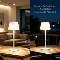 Lampe de table LED rétro pour café, ambiance chaleureuse, avec commande tactile et chargement USB - Style bar