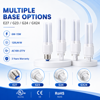Lumière LED de type maïs 3CCT réglable, certifiée CE ROHS UL, 120LM/W, 12W, pour intérieur, garantie 3 ans