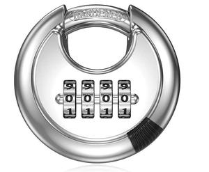 <span class=keywords><strong>Cadenas</strong></span> <span class=keywords><strong>à</strong></span> disque de 70 mm de bonne qualité, sécurisé, étanche, en acier inoxydable, <span class=keywords><strong>cadenas</strong></span> rond <span class=keywords><strong>à</strong></span> combinaison - Product Image 3