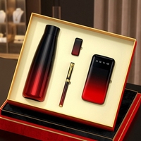 Ensemble cadeau d'affaires de luxe, bouteille d'eau isotherme en acier inoxydable, logo personnalisé - Style tendance pour les promotions, cadeaux d'entreprise