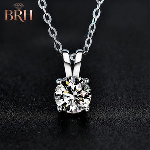 Collar de Moissanita 0.5CT 1CT 2CT 3CT, Collar de Plata de Ley 925 con Certificado Gra - Product Image 5