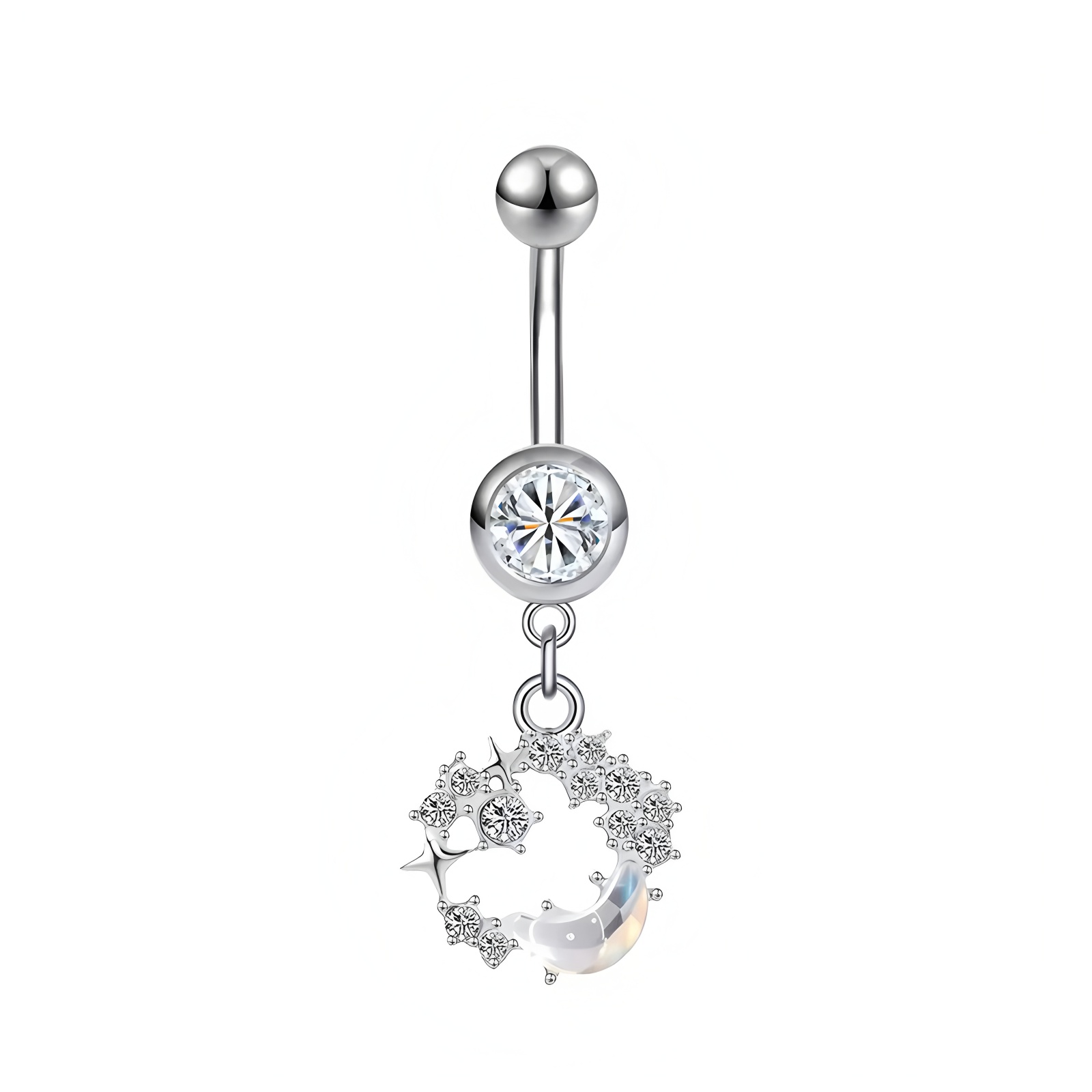 Silver Moon & Star Shape