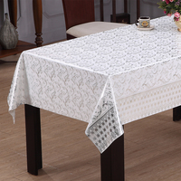 Nappe en PVC RNPT avec imprimé à rayures grecques et support en tissu pour tables de salle à manger