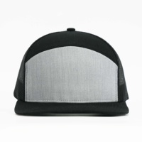 Bsci China Factory Custom 6 Panel High Profile Gorras de béisbol a rayas Logotipo en relieve 3D Sombrero de camionero en blanco