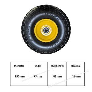 10 Inch PU Foam Polyurethane Solid Pneumatic Tires <strong>Air</strong> Less Tires <strong>Wheels</strong> for Wheelbarrow Garden Carts <strong>Dolly</strong> - Product Image 6