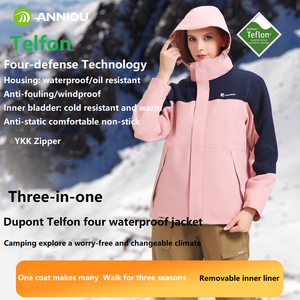 Vente <span class=keywords><strong>en</strong></span> gros <span class=keywords><strong>Veste</strong></span> de ski deux pièces détachable <span class=keywords><strong>3</strong></span>-<span class=keywords><strong>en</strong></span>-<span class=keywords><strong>1</strong></span> décontractée pour femmes <span class=keywords><strong>Veste</strong></span> respirante coupe-vent imperméable à fermeture éclair - Product Image 3