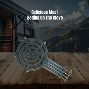 4 حلقات خارجية مباشرة إمداد ساخن 4 حلقات طباخ غاز بدون موقد قاعدة ضغط عالي متين قوة نيران قوية في الهواء الطلق - Product Image 2