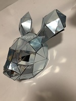 Casque Animal le plus chaud masque complet Cool Space Mirror Silver & Gold & Rainbow Cosplay casque pour fête Discothèque Night Club Costume
