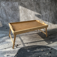 Plateau de lit en bambou sculpté portable, table pliable, plateau à dessin, plateau à collation, plateau à petit-déjeuner avec pieds pliables pour la maison, le bureau et la cuisine
