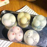 DIY Boule anti-stress souple à presser, faite main, à coque croustillante, texture râpée, à la vaseline, en forme de boulette de riz, sans rebond
