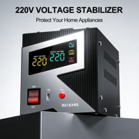 Stabilisateur de tension automatique monophasé 220V AC avec écran LCD, relais AVR, régulateur de tension pour usage domestique, protection contre les surtensions/sous-tensions, CE