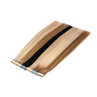 Extensions de cheveux naturels Remy vierges russes super double drawn européens, 100 grammes, trame simple, toutes couleurs, à bandes adhésives