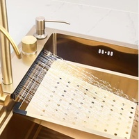 Robinet cascade multifonctionnel moderne en or, distributeur d'eau pour évier de cuisine en acier inoxydable 201,304