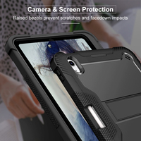 Étui antichoc à trois couches pour iPad 10e génération 10,9 pouces iPad A16 11 pouces avec béquille intégrée Housse de protection