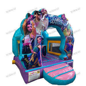 Rumah Loncat Tiup K-POP Demon Hunters Kelas Komersial, Dapat Disesuaikan untuk Pesta Anak-Anak di Luar Ruangan dengan Sewa Blower - Product Image 3